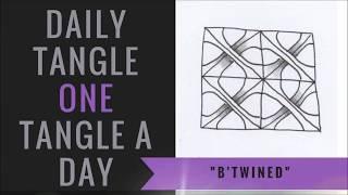 Daily Tangle -  B'Twined   |How to draw...|