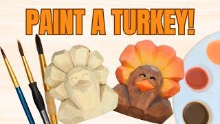 How to Paint the Carved Turkey: You can Blend Colors!