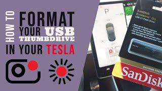 How to Format Your Dashcam / Sentry Mode Thumb Drive In Your Tesla