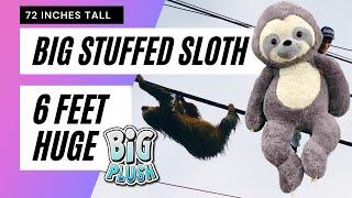 Big Plush Biggest Giant Stuffed Sloth measures 7 Feet Tall, is Soft, Insanely Huge, & Ready to Hug!