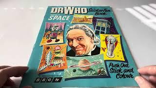 Vintage Worlds 1966 Ultra Rare Dr Who Travels In Space Sticker Fun Book 1st Doctor William Hartnell