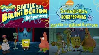 SpongeBob Battle for Bikini Bottom Rehydrated Trailer Comparison [4K]