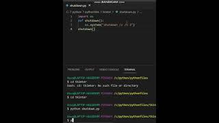 Shutdown Your Computer With The Using of Python#shorts #shot #python