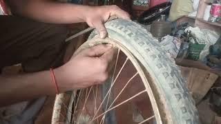 Tyre and Tube Change for Hero Cycle || Part -1 || SM Online Tech World