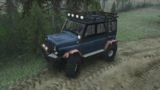 SpinTires обзор мода ( UAZ Hanter v2 для новой версии игры )