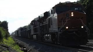 CSX Train Q392 With BNSF & CP Foreigners Rumbles Through Batavia, NY 7-30-17