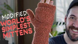 How to Knit Convertible Worlds Simplest Mittens: modified Tin Can Knits mittens knitting tutorial