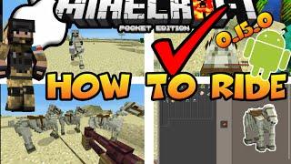 Minecraft PE [1.9.0] | how to ride the skeleton horse!!!