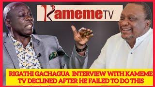 GACHAGUA MOVES TO KAMEME TV AFTER INOORO TV DECLINED HIS INTERVIEW BUT KAMEME DISAPPOINTS HIM !