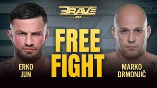 Erko Jun vs Marko Drmonjič | Free Fight | BRAVE CF 70
