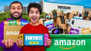 We Went Dumpster Diving At AMAZON and Found V-BUCKS! (JACKPOT!!)