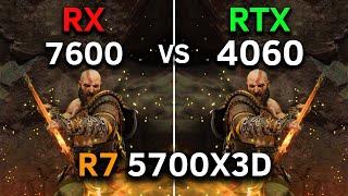 RX 7600 vs RTX 4060 | Test in 17 Games at 1080p | RYZEN 7 5700X3D | 2024