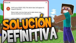  Como SOLUCIONAR el Error OpenGL en MINECRAFT (GLFW error 65542) - Windows 10/8/7 [2022]