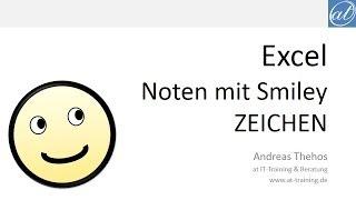 Excel # 478 - Noten mit Smiley - ZEICHEN und VERWEIS