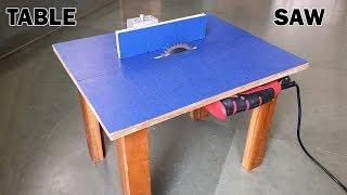 How to Make a Table Saw at Home - Drill powered