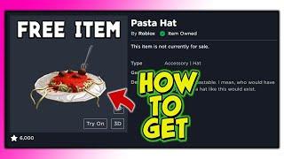 *PROMO CODE* HOW TO GET Pasta Hat in ROBLOX FOR FREE | 2021