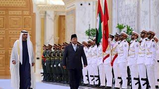 Presiden Prabowo Disambut Upacara Kenegaraan di Qasr Al Watn, Abu Dhabi, 23 November 2024