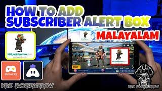 how to add Alert in Turnip App / Omlet arcade | Subscriber Alert box on mobile Malayalam |#malayalam