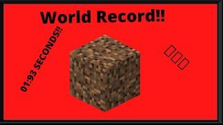 Minecraft Coarse Dirt Speedrun World Record (01:93)