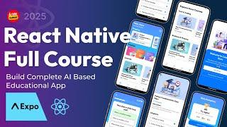 React Native Tutorial | Build Full Stack React Native App with Expo | Beginner Course