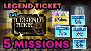 FREE LEGEND TICKET - HOW TO GET IT - Info on all 5 Mission Parts | Battle Cats 10th Anniversary