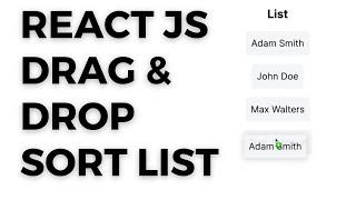 React Drag and Drop List Sort Tutorial