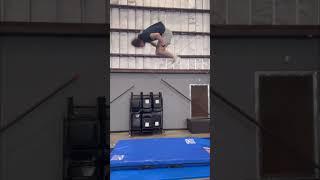 Probably one of my smoothest saves #gymnastics #gymnasticssaves #sports #trampoline #flips