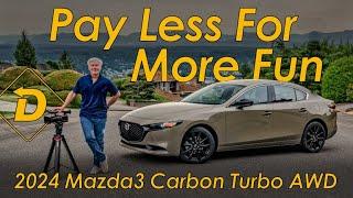 2024 Mazda3 Carbon Turbo AWD Sedan is Stealthy 4-Door Fun #car #automobile