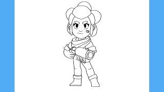 HOW TO DRAW SHELLY BRAWL STARS