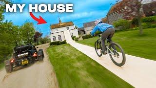 I JUMPED OVER MY HOUSE ON A MOUNTAIN BIKE!!