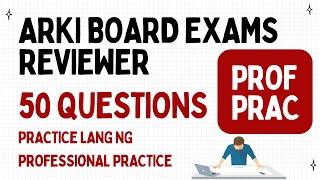 Arki Board Exam Review | Professional Practice | Architect Licensure Exam