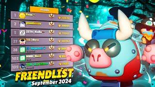 My Friend List September 2024