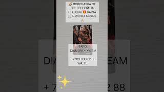  ПОДСКАЗКА ОТ ВСЕЛЕННОЙ НА СЕГОДНЯ  КАРТА ДНЯ 24 ИЮНЯ 2025  Tarot Diamond Dream Таро