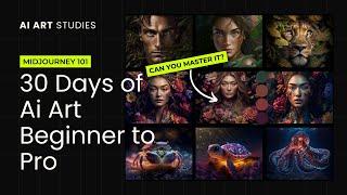 Midjourney 101: Day 1 of 30 Days of Ai Art: Ultimate Guide Beginner to Pro Ai Artist