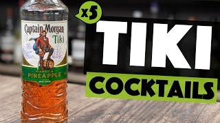 Captain Morgan Rum TIKI | 5 EASY Cocktails you can make at HOME | Steve the Barman