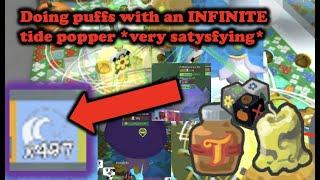 Doing puffs with INFINITE tide popper glitch! Bee Swarm Simulator