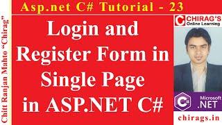 Asp.net C# Tutorial 23 - Login and Register Form in Single Page in ASP.NET C#