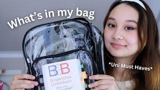 WHAT'S IN MY UNI BAG  | Uni Essentials, Organisation und Tipps!