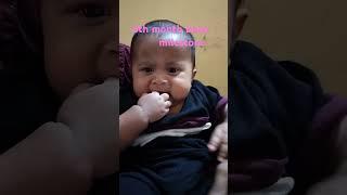 Babbling at 5th month baby milestone #early language development #babyshorts #baby first word#