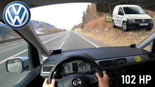 VW CADDY 2.0TDI (102HP)  | POV TEST DRIVE - Acceleration, Autobahn, City #TopDrivePOV