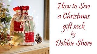 How to Sew a Christmas gift sack by Debbie Shore