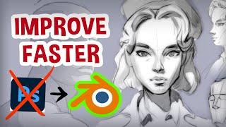 How to get BETTER at DRAWING / Blender's Grease pencil tutorial