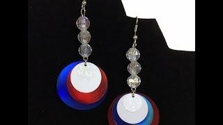 Patriotic Sequin Earrings Jasmine's Craft Corner