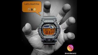 [Modified Casio] Modding a friend's Casio GShock GD350-8 with an Orange filter