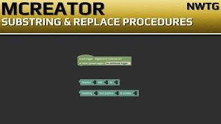 MCreator 2020.5: How to use the "Substring" and "Replace" procedure blocks