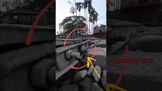 Train passed moderate speed, Broken rail || #wheel #Bangladesh #railway #speed #travel #repair
