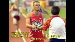 4x400m  Men  World  Championsip   and  Field  1997  heat  2 &  3  USA vs Poland;  Athens; Greece.