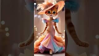 Fashion Paw ssion on Full Display  #shorts #cute#ai #cat   @TinyJoysDaily ​