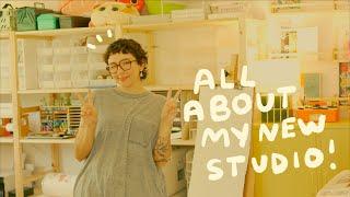 setting up my new at-home art studio (and tour!)