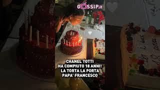 Chanel Totti ha festeggiato 18 anni! Torta con papà Francesco Totti #totti #chanel #torta #festa
